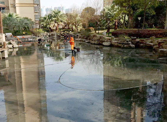 献县景观池淤泥清理